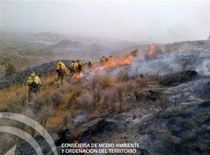 El Infoca da por controlado el incendio de Cantoria