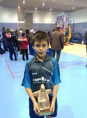 Alonso Rincón revalida su título de Campeón Andaluz benjamín de tenis de mesa