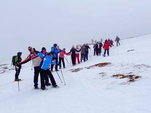 Diputación organiza una jornada de raquetas de nieve en Sierra Nevada