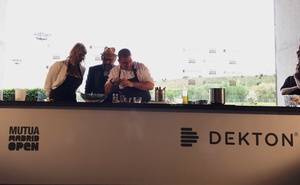 Dani García, Arantxa de Benito y José Corbacho cocinan con Dekton en el Mutua Madrid Open