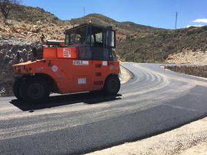 Diputación encara el final de las obras de la AL-6107 entre Albanchez y Rambla Aljibe en Lubrín