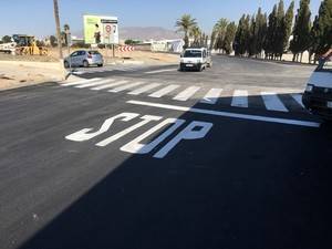 Finalizan las obras de pluviales que evitarán encharcamientos en la explanada del cementerio de El Ejido