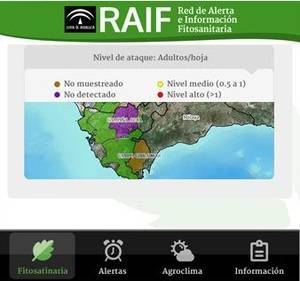 Más de 1.500 usuarios ya utilizan la aplicación para consultar el estado fitosanitario de los cultivos a través del móvil
