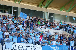 La afición celeste mostrará el domingo frente al Granada B su fiel apoyo para intentar ganar