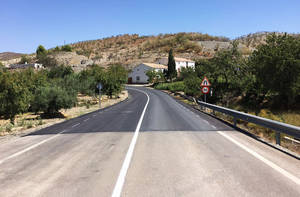 Diputación culmina las obras de mejora en la carretera que conduce al Santuario del Saliente