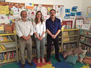 Visita del Delegado de Cultura a la Biblioteca Municipal de Vera