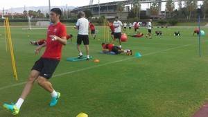 El Almería inicia el trabajo de una semana que culminará el sábado con el partido en Huesca