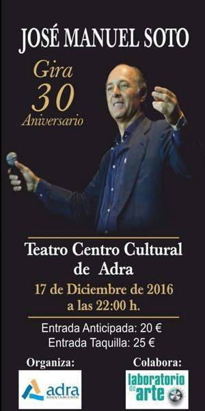 José Manuel Soto, en concierto en Adra el próximo 17 de diciembre