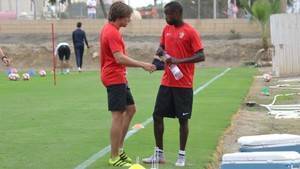 El Almería reanuda los entrenamientos con Dubarbier y Diamanka a pleno rendimiento