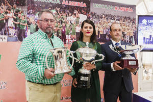 Diputación y el Club Voleibol Unicaja Almería llevarán el triplete por toda la provincia