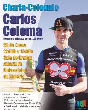 El Medallista Carlos Coloma ofrecerá una charla-coloquio en la Universidad de Almería mañana