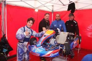 Gran estreno del virgitano Hugo García en el Campeonato de Andalucía de Karting