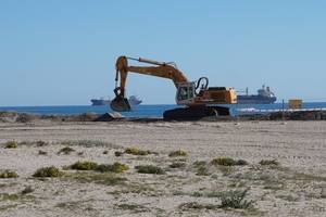 Costas actúa en las playas de Vera dañadas por los temporales de final de año y principios de 2017