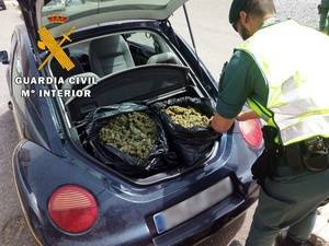 Dos detenidos con 7,5 kilos de marihuana en bolsas de basura