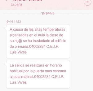 Desalojado un aulario infantil de Dalías por las altas temperaturas