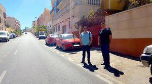 Acerado de la calle Churre elimina aparcamientos indiscriminados