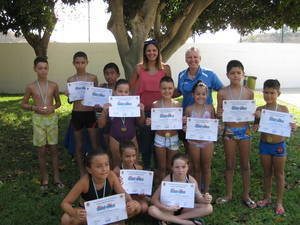 Clausura de los cursos de natación de Cuevas