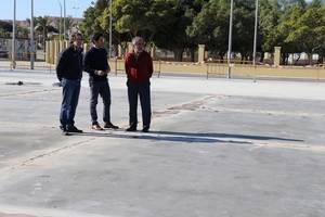 Avanzan a buen ritmo las obras de las tres pistas deportivas en las inmediaciones del Recinto Ferial ejidense