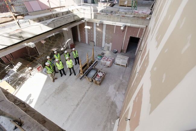 Iniciados los trabajos de la subestructura auxiliar para la fachada del nuevo edificio de la Gerencia