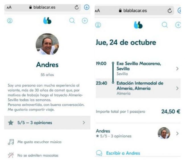 BlaBlaCar suspende la cuenta del parlamentario Samper (Cs)