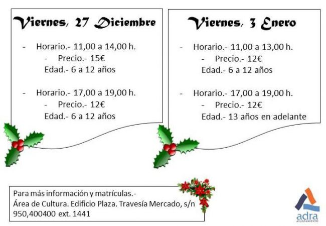 Los más pequeños de Adra aprenderán platos navideños