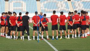 Entrenamiento de recuperación nada más llegar de Soria