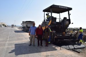 Bonilla Se Interesa Por Las Obras Del Asfaltado Del Camino Llanos Del Cañuelo