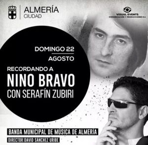 Nino Bravo con Serafín Zubiri y la Banda Municipal este domingo