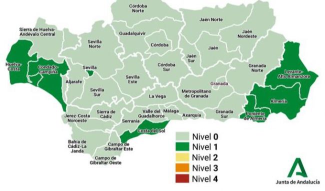 Almería es la única provincia andaluza por encima de 50 casos de incidencia