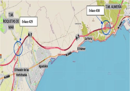 La construcción del tercer carril de la A-7 conllevará la instalación de 5 paneles antirruidos