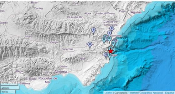 Un leve seísmo sacude el Levante Almeriense sin causar daños
 