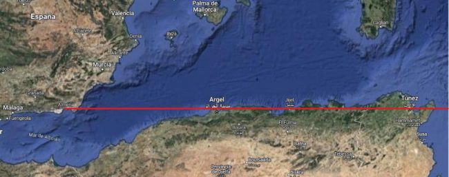 ¿Está Almería al norte de África?