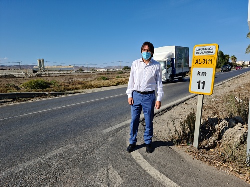 Cs reclama a Diputación más seguridad en la carretera AL-3111 entre San Isidro y Campohermoso