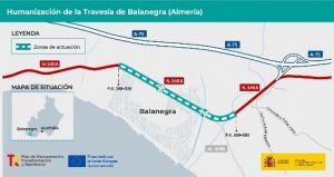 Inician la humanización en Travesía de la N-340A en Balanegra