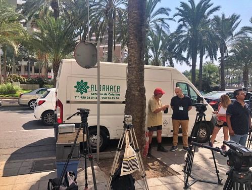 Homenaje a periodistas fallecidos en la Plaza de los Periodistas