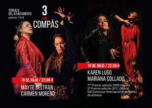 El baile flamenco tomará la terraza del Ayuntamiento con ‘3 a Compás’ miércoles y jueves