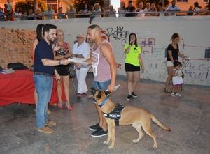 Los perros salen de Feria con sus dueños para participar en el XXIV Festival Canino