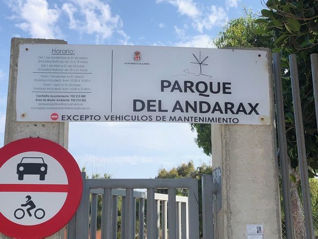 El PSOE pide el 30 de agosto que el Parque del Andarax tenga horario de verano