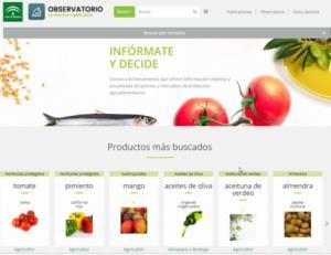 Agricultura, Pesca y Desarrollo Rural renueva el diseño de la web del Observatorio de Precios