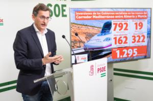 El PSOE pone en valor los 1.295 millones de euros para el AVE comprometidos para Almería