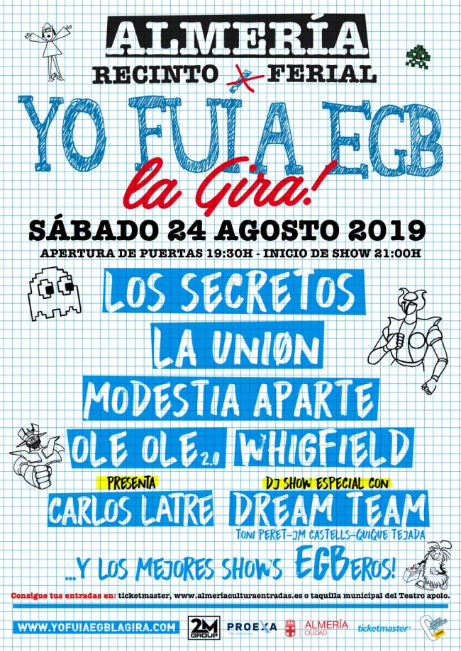 ‘Yo fui a EGB’ ofrecerá cinco horas de música en Almería