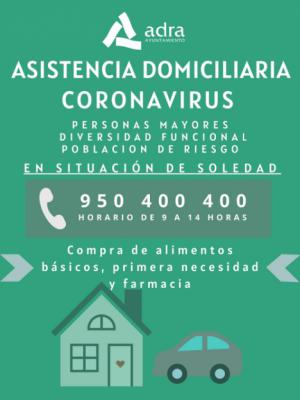 Servicio del Ayuntamiento de Adra a personas solas por el #COVID19