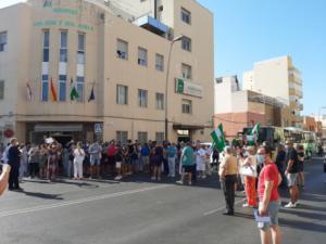 Protesta contra el cierre del Hospital de Cruz Roja