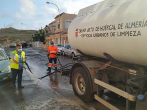 El Ayuntamiento de Huércal de Almería duplica las tareas de desinfección