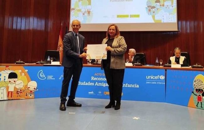 Huércal de Almería es reconocida como Ciudad Amiga de la Infancia por UNICEF