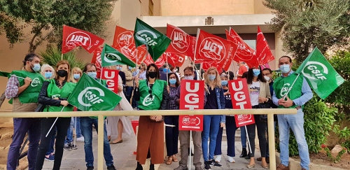 Los trabajadores del Acebuche protestan por las agresiones en Cuenca y Cádiz