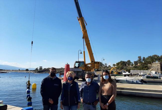 La delegada de Fomento visita las obras del Puerto de la Balsa en Villaricos