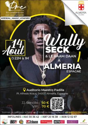 Wally B. Seck y Le Raam Daan actuarán en Almería este domingo, 14 de agosto