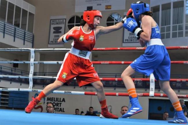 Natalia Sorroche en el Campeonato de España de Boxeo Olímpico Élite