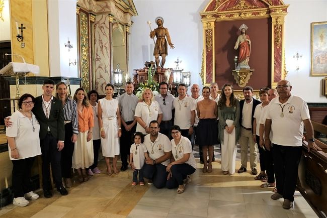 Bajada del patrón de El Ejido para la procesión del domingo